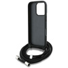 KARL LAGERFELD futerał do IPHONE 16 PRO KLHCP16LPGGRMPCG kompatybilny z MagSafe (CRSSBY Grained PU W/ Pattern & Logo) szary