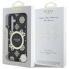 GUESS SAMSUNG S25 GUHMS25SH4PYEEK GOLD PEONY PATTERN MAGSAFE BLACK