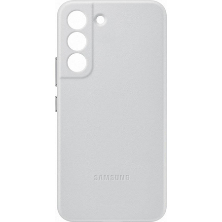 Samsung Leather Cover skórzane etui pokrowiec ze skóry naturalnej Samsung Galaxy S22 jasnoszary (EF-VS901LJEGWW)