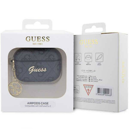 Guess GUAP2G4GSMK AirPods Pro 2 Cover schwarz/schwarz 4G Charm Collection
