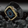 Protect Strap Band for Apple Watch 42/44/45mm Armored Case Strap - Black, Gold