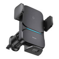 Baseus Wisdom Induktionsladegerät Autotelefonhalter für Haftnotizen schwarz (CGZX000001)