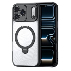 Dux Ducis Aimo Mag Case with Magnetic Ring and Stand for iPhone 17 Pro – Black