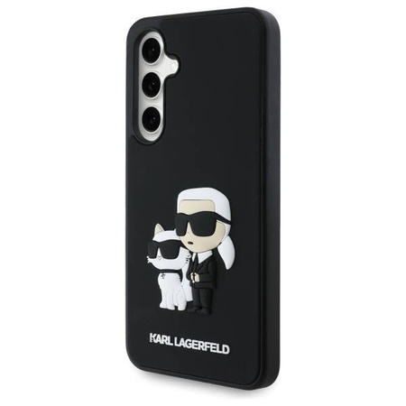 Etui Karl Lagerfeld 3D Rubber Karl&Choupette na Samsung Galaxy S24 FE - czarne