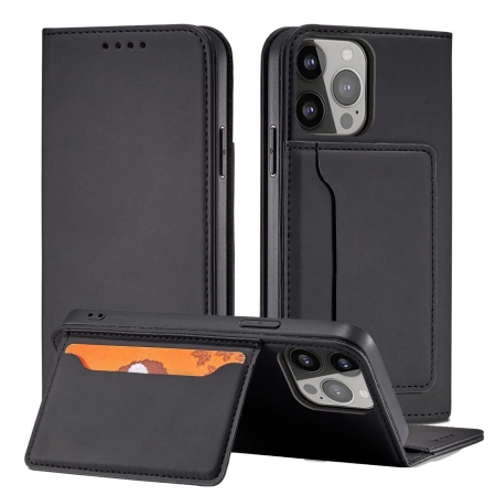 Magnetkartenetui für Samsung Galaxy S23+ Flip Cover Wallet Stand schwarz
