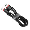 Baseus Cafule Cable - Kabel połączeniowy USB do Lightning, 2.4 A, 0.5 m (czerwony/czarny)
