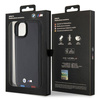 BMW BMHCP15M22PTDK iPhone 15 Plus 6.7&quot; black/black Leather Stamp Tricolor