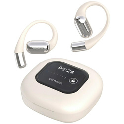 Słuchawki Bluetooth 4smarts SkyBuds OWS  z ekranem AI beżowy