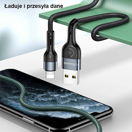 Kabel 2A 1m USB - Lightning Usams U55 SJ448USB01 (US-SJ448) czarny