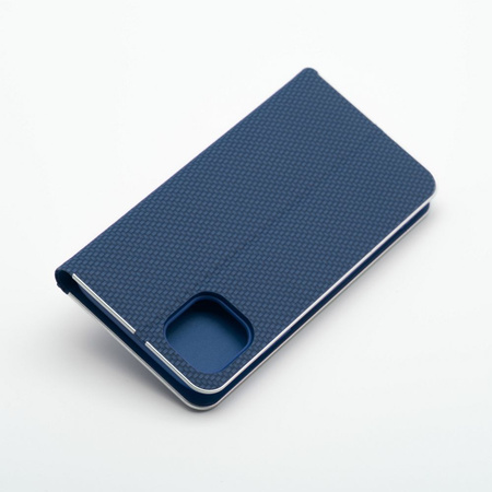 Kabura LUNA Book Carbon do IPHONE 14 niebieski