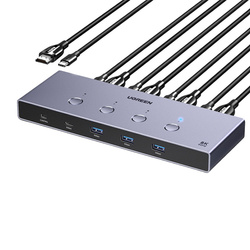 Switch KVM Ugreen AK701 4in1 HDMI, 60Hz