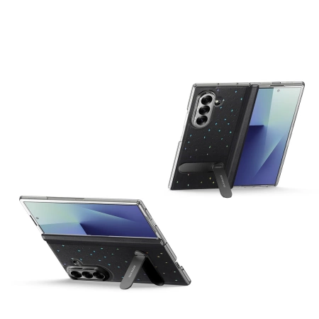 Etui Dux Ducis Stex na Samsung Galaxy Z Fold 7z podstawką 360° - czarne