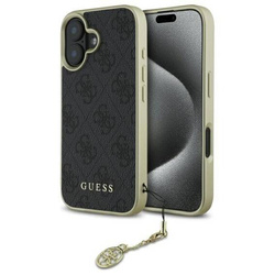 Original Handyhülle IPHONE 16 Guess Hardcase 4G Charms Collection (GUHCP16SGF4GGR) schwarz