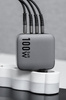 FORCELL F-ENERGY GaN VT-46 ładowarka sieciowa 3 x Typ C + USB A PD QC4.0 5A 100W szara