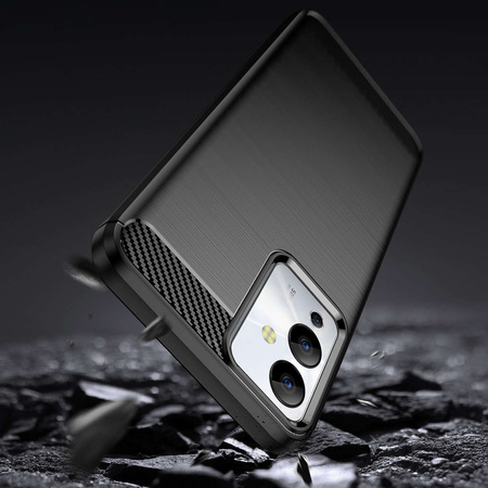Carbon Case Hülle für Infinix Note 12i flexible Silikon Carbon Hülle schwarz
