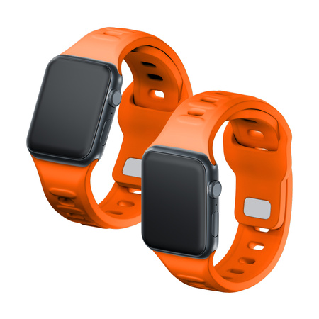 3MK Silicone Watch Strap pomarańczowy/ orange dla Apple Watch 42/44/45/49mm