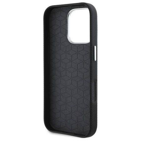Original Handyhülle IPHONE 16 PRO MAX BMW Hardcase M Edition Kevlar Wrapped Metal (BMHCP16X23PUFWKEV) schwarz
