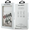 Karl Lagerfeld Liquid Glitter Choupette Logo MagSafe Case für iPhone 17 Pro Max – Transparent