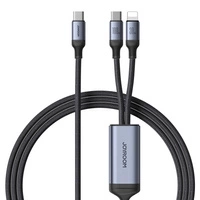 Kabel 2 w 1 Joyroom speedy series SA21-1T2 USB-C - USB-C / Lightning 100W 1.5m czarny