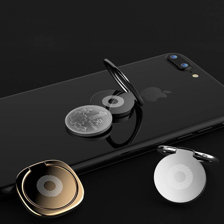 Baseus Privity samoprzylepny uchwyt ring podstawka do telefonu złoty (SUMQ-0V)