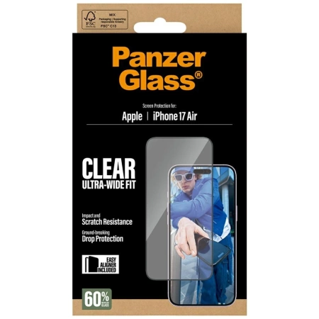 PanzerGlass Ultra-Wide Fit EasyAligner Tempered Glass für iPhone Air