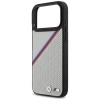BMW M Tricolor Metal Logo MagSafe Case for iPhone 17 Pro Max - Gray