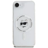 Karl Lagerfeld IML Metal Choupette Head MagSafe iPhone 16e Hülle - Weiß