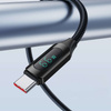 Wozinsky WUACC1 USB A - USB C Kabel mit Display 66W 6A 1m - Schwarz
