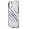 Original Handyhülle IPHONE 16 BMW Hardcase Motosport IML Random Stripes (BMHCP16S23HTRAG) grau