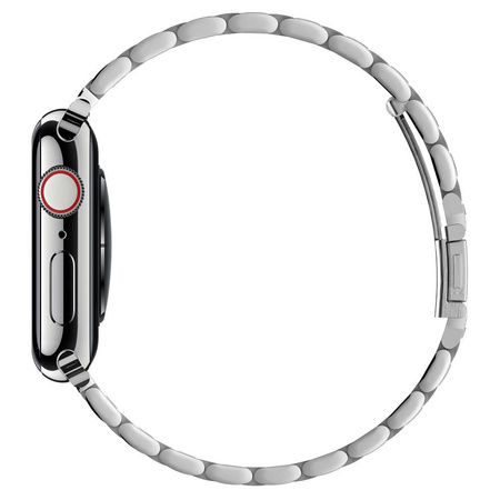 Pasek APPLE WATCH 4 / 5 / 6 / 7 / 8 / 9 / SE / ULTRA 1 / 2 (42 / 44 / 45 / 49MM) Spigen Modern Fit Band Silver