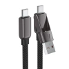 Kabel Acefast C13-04 USB-C - USB-A / USB-C 480Mb/s 3A 1.2m - czarny