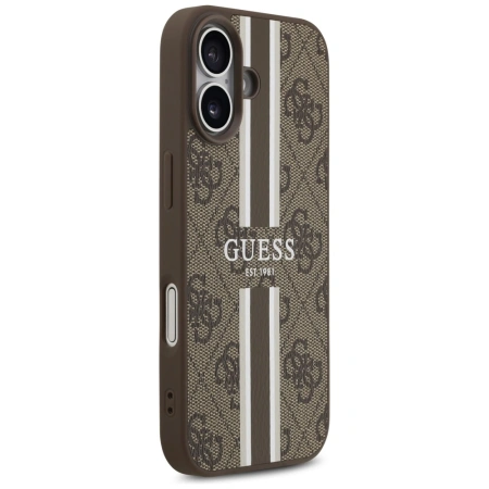 Guess 4G Printed Stripes MagSafe case for iPhone 17 - brown