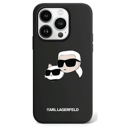 Oryginalne Etui KARL LAGERFELD Silicone Karl & Choupette MagSafe KLHMP15LSKCHPPLK do Iphone 15 Pro Czarny
