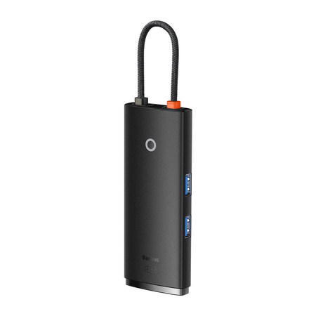 Baseus Lite Series multifunctional HUB USB Type C - 2 x USB 3.0 / USB Type C PD / HDMI 1,4 / SD / TF black (WKQX050101)