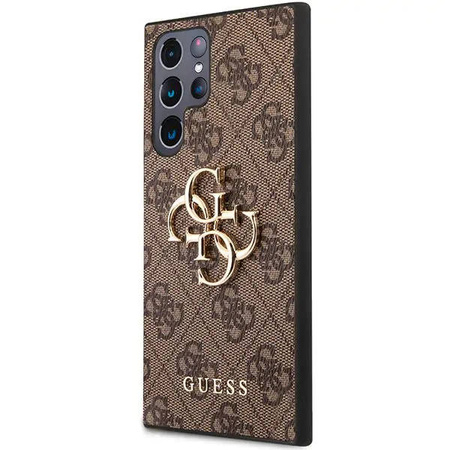Guess 4G Big Metal Logo - Etui Samsung Galaxy S23 Ultra (brązowy)