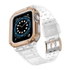 Protect Strap Band for Apple Watch 38/40/41mm Armored Case Strap - Transparent, Rose Gold