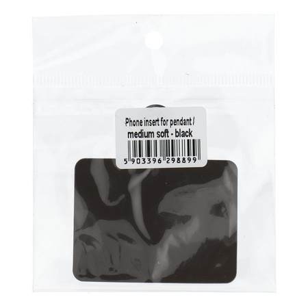 Wkładka plastikowa do telefonu pod zawieszkę / średnio miękka - czarny