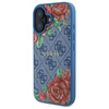 Oryginalne Etui IPHONE 16 Guess Hardcase 4G Flowers Print MagSafe (GUHMP16SP4ROPEMCB) niebieskie