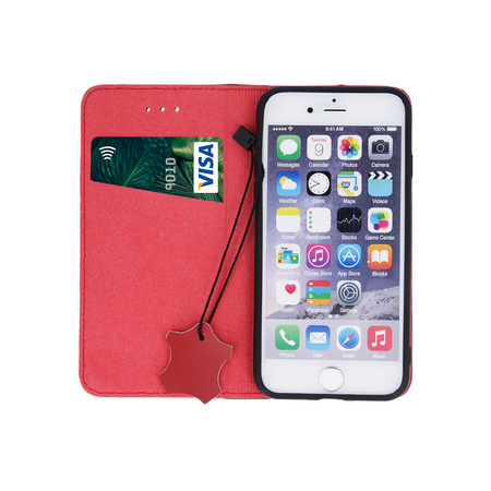 Etui skórzane Smart Pro do iPhone 17 Pro Max 6,9" bordowe