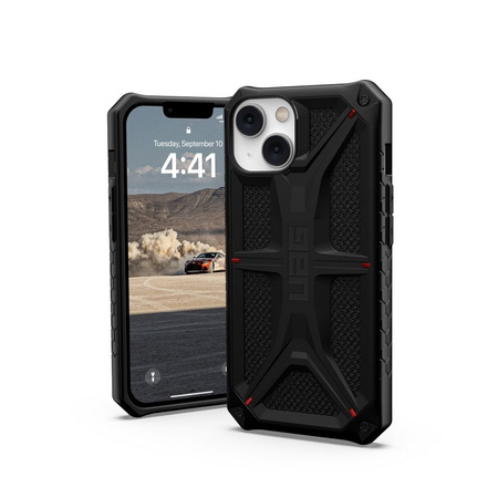 UAG Monarch - Schutzhülle für iPhone 14 Plus (Kevlar-Schwarz)