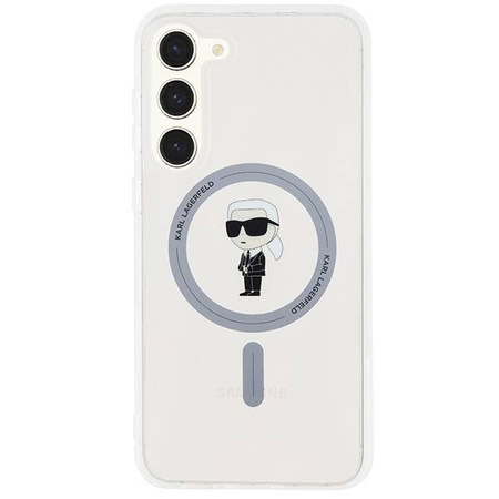 Karl Lagerfeld IML Ikonik MagSafe Hülle für Samsung Galaxy S23+ – transparent