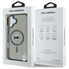 Karl Lagerfeld nakładka do iPhone 16 6,1" KLHMP16SHLSKIK czarna Hardcase IML Metal Karl Head MagSafe