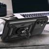 Hybrid Armor Camshield with Stand and Camera Cover for Samsung Galaxy A56 - Black