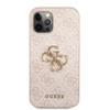 Guess GUHCP12M4GMGPI iPhone 12/12 Pro 6,1" różowy/pink hardcase 4G Big Metal Logo