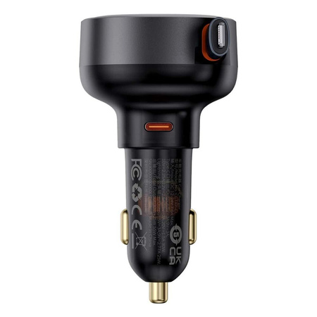Baseus Enjoyment Pro USB-C (female) / Lightning (male) 60W car charger - black