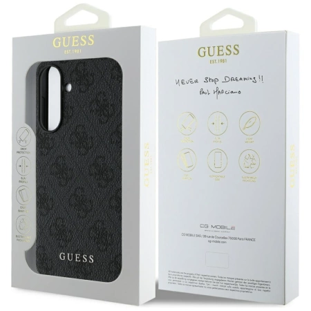 Guess 4G Charms Collection Hülle für Samsung Galaxy A56 - Schwarz