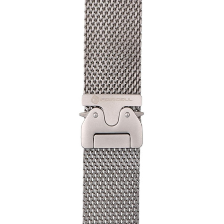 Pasek do Apple Watch Forcell F-Design FA11 zatrzask stal 38 / 40 / 41 mm srebrny