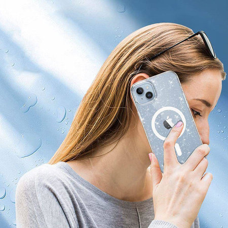 Etui IPHONE 14 PRO Tech-Protect FlexAir Hybrid MagSafe Glitter transparentne
