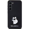 Oryginalne Etui KARL LAGERFELD hardcase Silicone Choupette Metal Pin KLHCS24SSMHCNPK do Samsung Galaxy S24 czarny