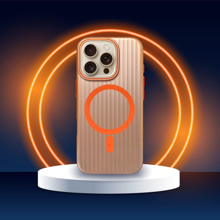 Futerał SIMPLY kompatybilny z MagSafe do IPHONE 14 Pro tytan pustynny
